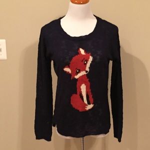 Navy Sweater with Fox size M